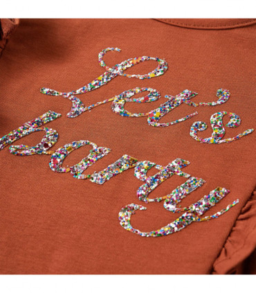 Kids' T-shirt with Long Sleeves Cognac 92