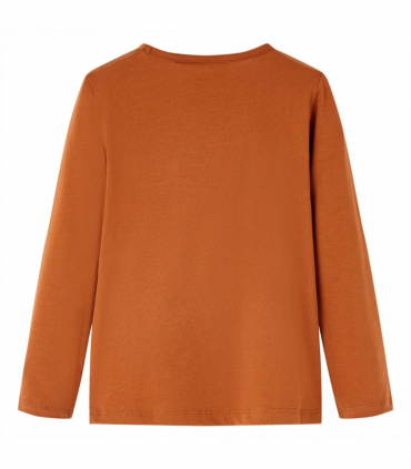 Kids' T-shirt with Long Sleeves Cognac 92