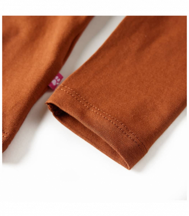 Kids' T-shirt with Long Sleeves Cognac 92