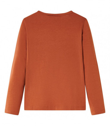 Kids' T-shirt with Long Sleeves Cognac 92