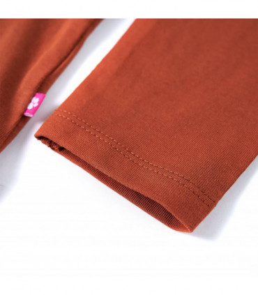 Kids' T-shirt with Long Sleeves Cognac 92