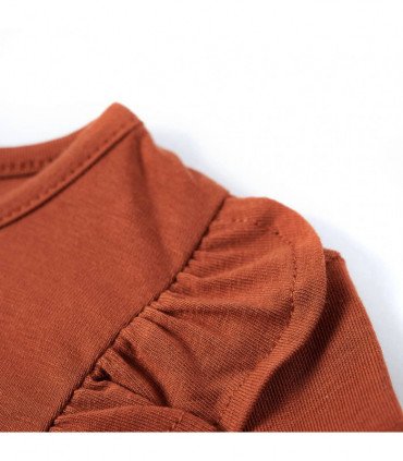 Kids' T-shirt with Long Sleeves Cognac 92