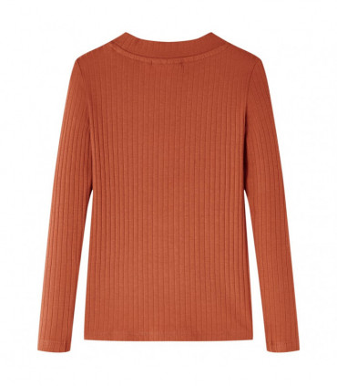 Kids' T-shirt with Long Sleeves Cognac 92