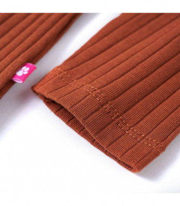 Kids' T-shirt with Long Sleeves Cognac 92