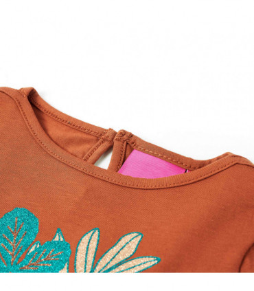 Kids' T-shirt with Long Sleeves Cognac 92