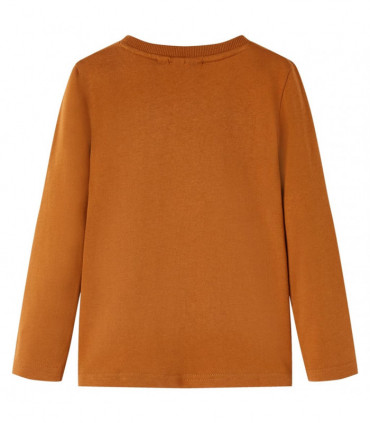 Kids' T-shirt with Long Sleeves Cognac 92