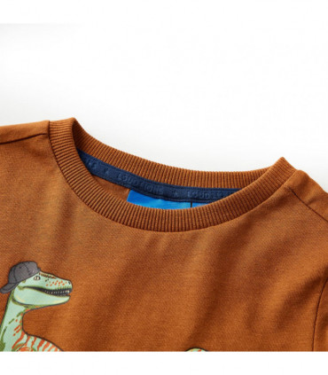 Kids' T-shirt with Long Sleeves Cognac 92