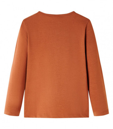 Kids' T-shirt with Long Sleeves Cognac 92