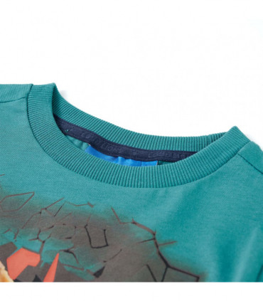 Kids' T-shirt with Long Sleeves Dark Aqua 116