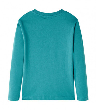 Kids' T-shirt with Long Sleeves Dark Aqua 92