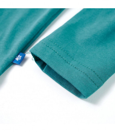 Kids' T-shirt with Long Sleeves Dark Aqua 92