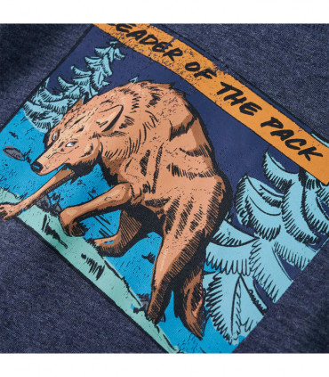 Kids' T-shirt with Long Sleeves Dark Blue Melange 104