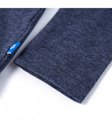 Kids' T-shirt with Long Sleeves Dark Blue Melange 116