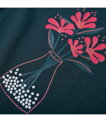 Kids' T-shirt with Long Sleeves Dark Green 116