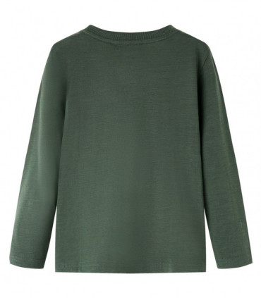 Kids' T-shirt with Long Sleeves Dark Green 116