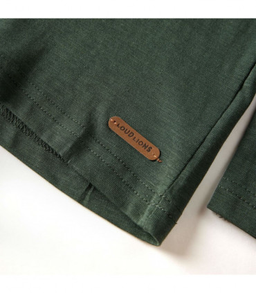 Kids' T-shirt with Long Sleeves Dark Green 116