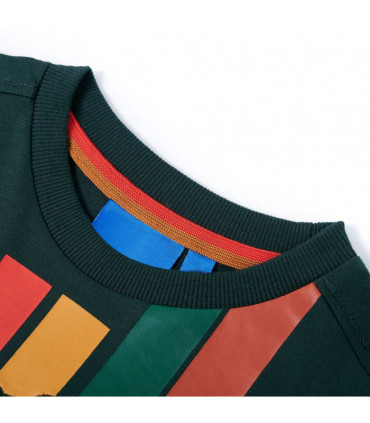 Kids' T-shirt with Long Sleeves Dark Green 116