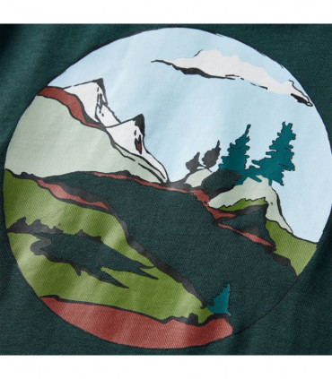 Kids' T-shirt with Long Sleeves Dark Green 128