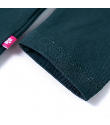 Kids' T-shirt with Long Sleeves Dark Green 128