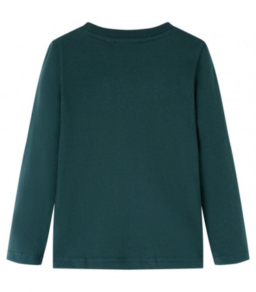 Kids' T-shirt with Long Sleeves Dark Green 92