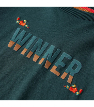 Kids' T-shirt with Long Sleeves Dark Green 92