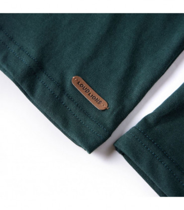 Kids' T-shirt with Long Sleeves Dark Green 92
