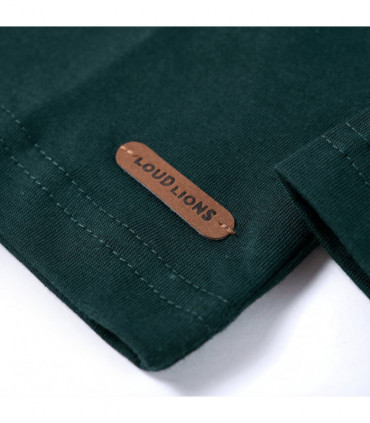 Kids' T-shirt with Long Sleeves Dark Green 92