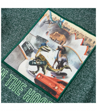 Kids' T-shirt with Long Sleeves Dark Green Melange 92