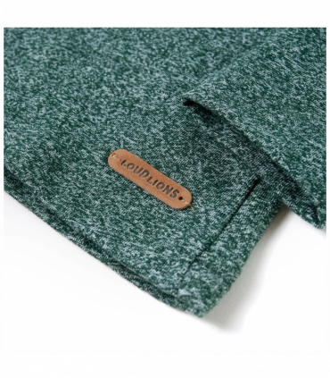 Kids' T-shirt with Long Sleeves Dark Green Melange 92