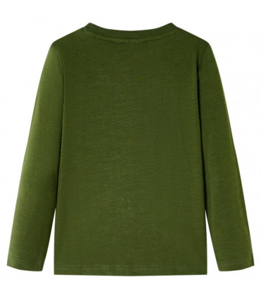 Kids' T-shirt with Long Sleeves Dark Khaki 116