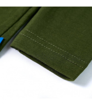 Kids' T-shirt with Long Sleeves Dark Khaki 128