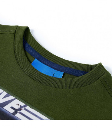 Kids' T-shirt with Long Sleeves Dark Khaki 92