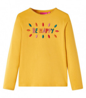 Kids' T-shirt with Long Sleeves Dark Ochre 104