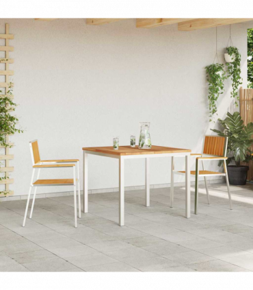 vidaXL Garden Dining Set 3 pcs Brown Solid teak wood