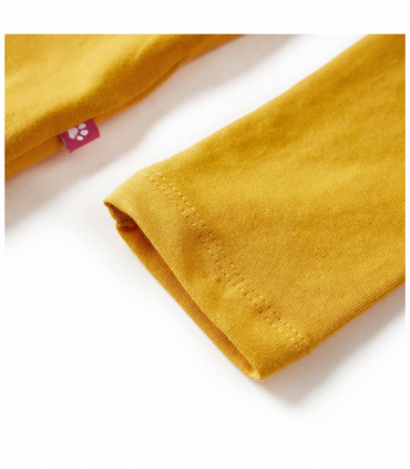 Kids' T-shirt with Long Sleeves Dark Ochre 116