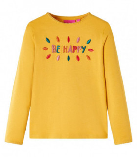 Kids' T-shirt with Long Sleeves Dark Ochre 116