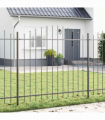 vidaXL Garden Fence Grey 680 x 125 cm