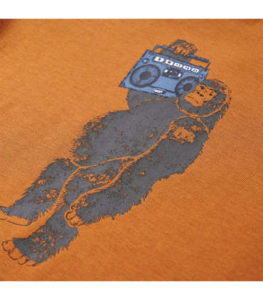 Kids' T-shirt with Long Sleeves Dark Ochre 128