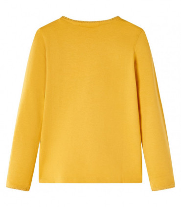 Kids' T-shirt with Long Sleeves Dark Ochre 92