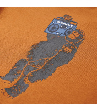 Kids' T-shirt with Long Sleeves Dark Ochre 92