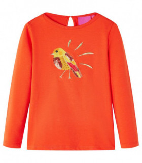 Kids' T-shirt with Long Sleeves Dark Orange 104