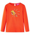 Kids' T-shirt with Long Sleeves Dark Orange 104