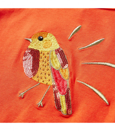 Kids' T-shirt with Long Sleeves Dark Orange 104