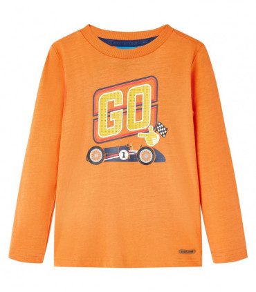 Kids' T-shirt with Long Sleeves Dark Orange 104
