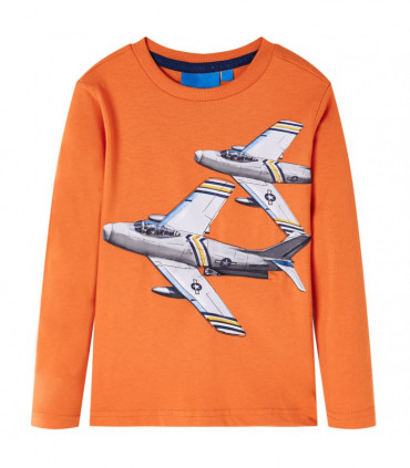 Kids' T-shirt with Long Sleeves Dark Orange 104