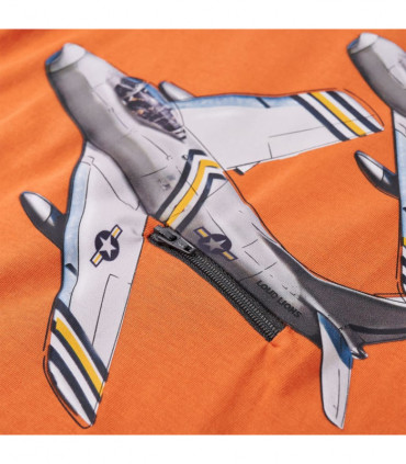 Kids' T-shirt with Long Sleeves Dark Orange 104