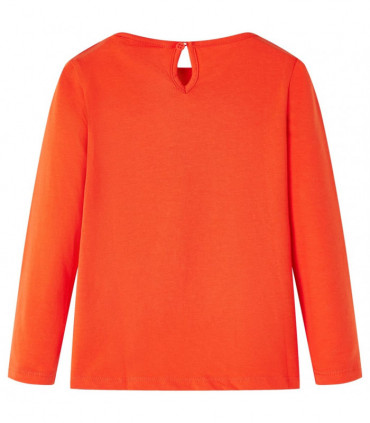 Kids' T-shirt with Long Sleeves Dark Orange 140