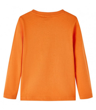 Kids' T-shirt with Long Sleeves Dark Orange 92