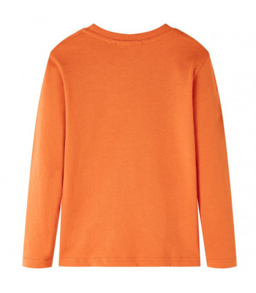 Kids' T-shirt with Long Sleeves Dark Orange 92
