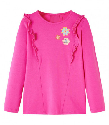 Kids' T-shirt with Long Sleeves Dark Pink 140